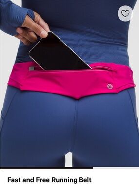 lululemon athletica Pink Slim Running Belt with Zip Pocket (s/m)